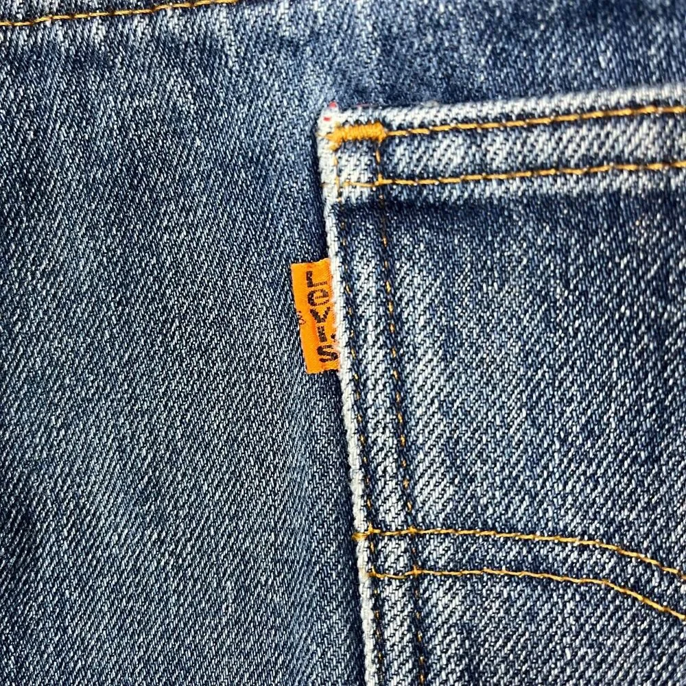 Vintage Levis Orange Tab Fleece Lined Jeans 36x26 Blue 80's 39103 2517